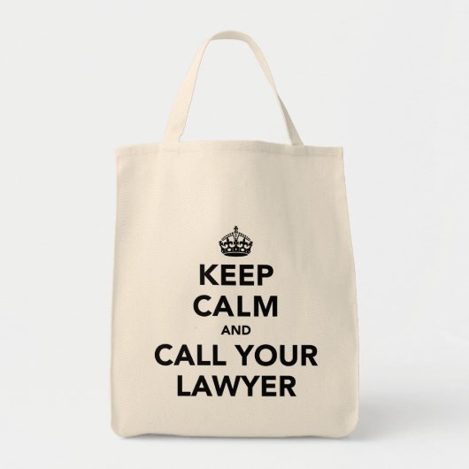 Blijf rustig en bel je advocaat. tote bag (Voorkant)