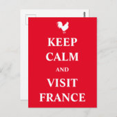 Blijf rustig en bezoek Frankrijk Briefkaart (Voorkant / Achterkant)