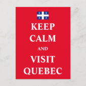 Blijf rustig en bezoek Québec Briefkaart (Voorkant)