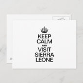 BLIJF RUSTIG EN BEZOEK SIERRA LEONE BRIEFKAART (Voorkant / Achterkant)