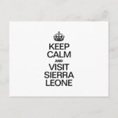 BLIJF RUSTIG EN BEZOEK SIERRA LEONE BRIEFKAART (Voorkant)
