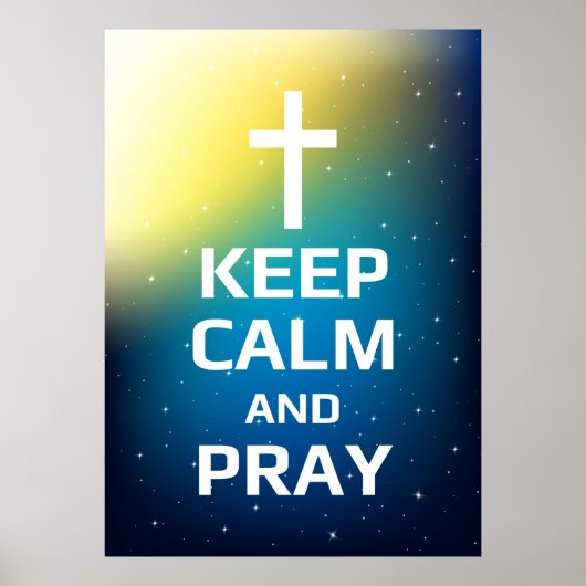 Blijf rustig en bidden poster (Voorkant)