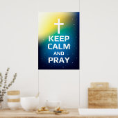 Blijf rustig en bidden poster (Keuken)