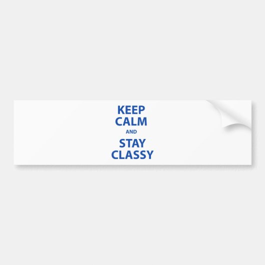 Blijf rustig en blijf in de klas bumpersticker (Voorkant)