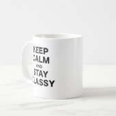 Blijf rustig en blijf in de klas koffiemok (Voorkant links)