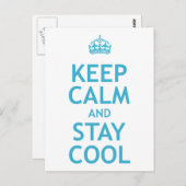 Blijf rustig en blijf koel briefkaart (Voorkant / Achterkant)