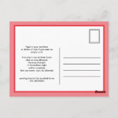 Blijf rustig en blijf thuis briefkaart (Achterkant)