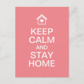 Blijf rustig en blijf thuis briefkaart (Voorkant)