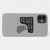 Blijf rustig en blijf thuis met uw kat Case-Mate iPhone case (Achterkant (horizontaal))