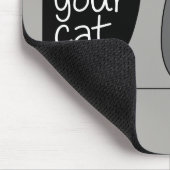Blijf rustig en blijf thuis met uw kat muismat (Hoek)