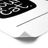 Blijf rustig en blijf thuis met uw kat poster (Hoek)