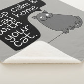 Blijf rustig en blijf thuis met uw kat sherpa deken (3/4)