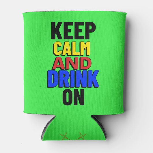 Blijf rustig en Drink te Koelbox Blikjeskoeler (Voorkant)