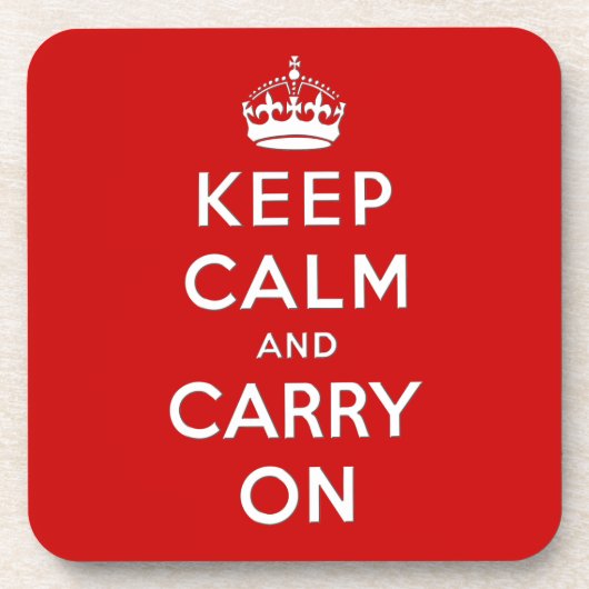 Blijf rustig en ga door drankjes onderzetter (Voorkant)