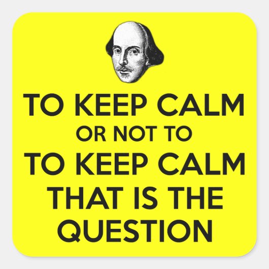 Blijf rustig en ga door vierkante sticker (Voorkant)