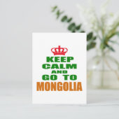 Blijf rustig en ga naar Mongolië Briefkaart (Staand voorkant)