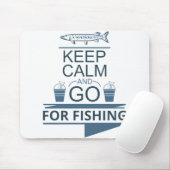 Blijf rustig en ga vissen muismat (Met muis)