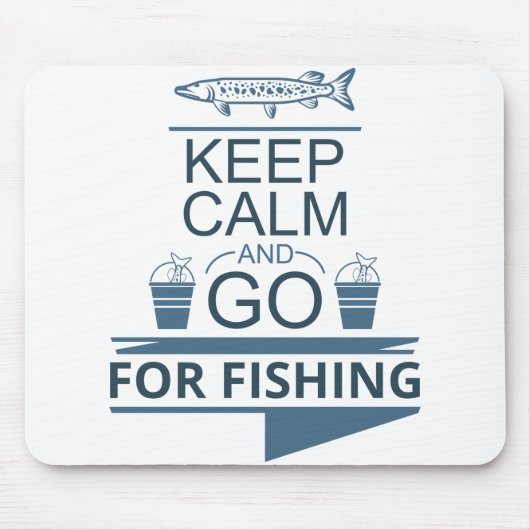 Blijf rustig en ga vissen muismat (Voorkant)