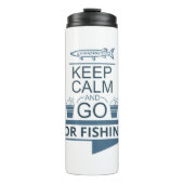 Blijf rustig en ga vissen thermosbeker (Voorkant)