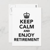 Blijf rustig en geniet van pensioen briefkaart (Voorkant / Achterkant)