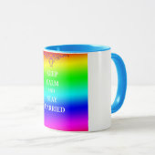 Blijf rustig en getrouwd met Black Ringer Mok (Voorkant rechts)