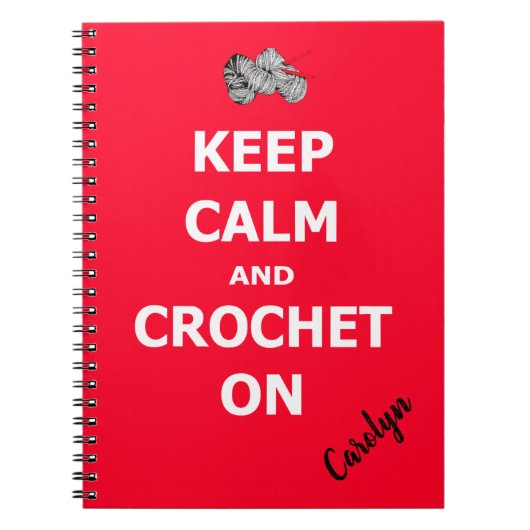 Blijf rustig en hak erop. Gepersonaliseerd, jouw n Notitieboek (Voorkant)