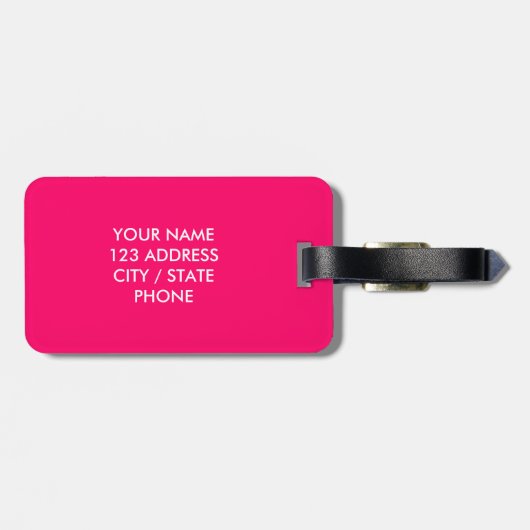 Blijf rustig en hou vol met bagagelabel met hart (Achterkant horizontaal)