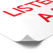 Blijf rustig en luister naar de Aardvarken Poster (Hoek)