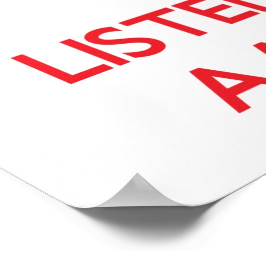 Blijf rustig en luister naar de Aardvarken Poster (Hoek)