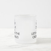 Blijf rustig en luister naar de krokodillen matglas koffiemok (Center)