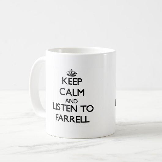Blijf rustig en luister naar Farrell Koffiemok (Voorkant links)