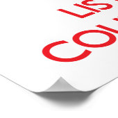 Blijf rustig en luister naar LAND MUSIC Poster (Hoek)