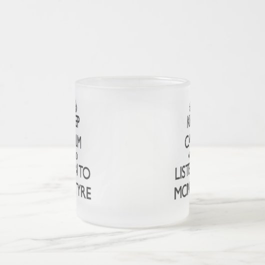 Blijf rustig en luister naar Mcintyre Matglas Koffiemok (Center)