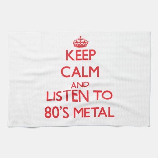 Blijf rustig en luister naar METAL 80 Theedoek (Horizontaal)