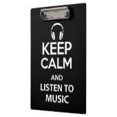 Blijf rustig en luister naar muziek klembord (Links)