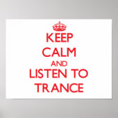 Blijf rustig en luister naar TRANCE Poster (Voorkant)