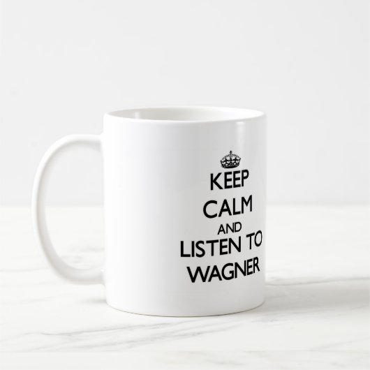 Blijf rustig en luister naar Wagner Koffiemok (Links)