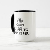 Blijf rustig en ontsnappen naar Napels Pier Florid Mok (Voorkant links)