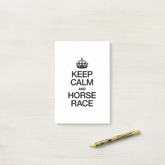 BLIJF RUSTIG EN PAARDENRACE POST-IT® NOTES (Op bureau)