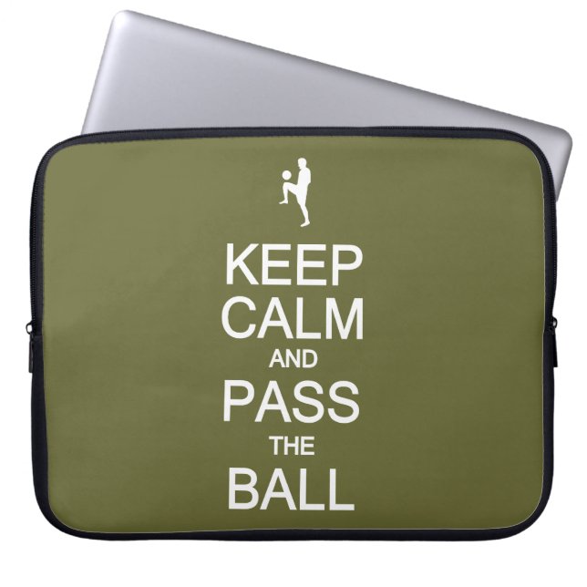 Blijf rustig en pas de standaard laptophoes af laptop sleeve (Voorkant)