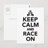 Blijf rustig en race door briefkaart (Voorkant / Achterkant)