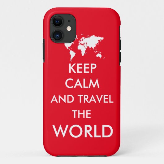 Blijf rustig en reis de wereld rond Case-Mate iPhone case (Achterkant)