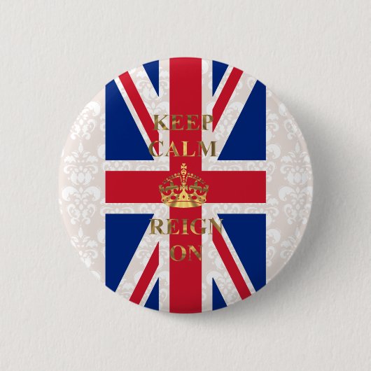 Blijf rustig en rustig aan doen ronde button 5,7 cm (Voorkant)