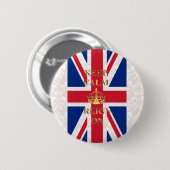 Blijf rustig en rustig aan doen ronde button 5,7 cm (Voorkant /achterkant)