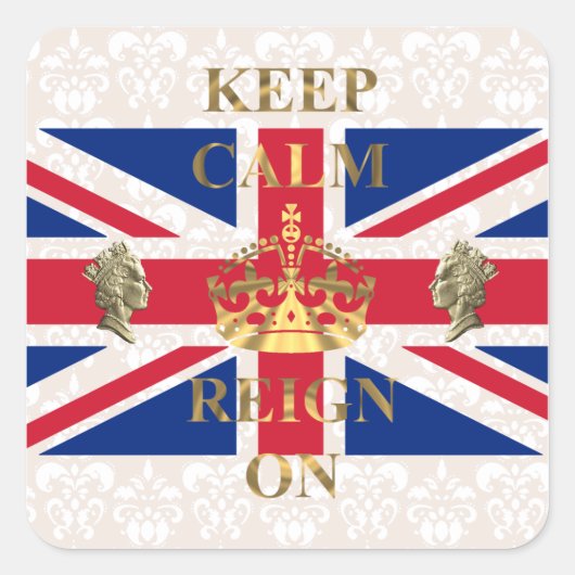 Blijf rustig en rustig aan doen vierkante sticker (Voorkant)