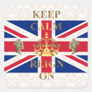 Blijf rustig en rustig aan doen vierkante sticker