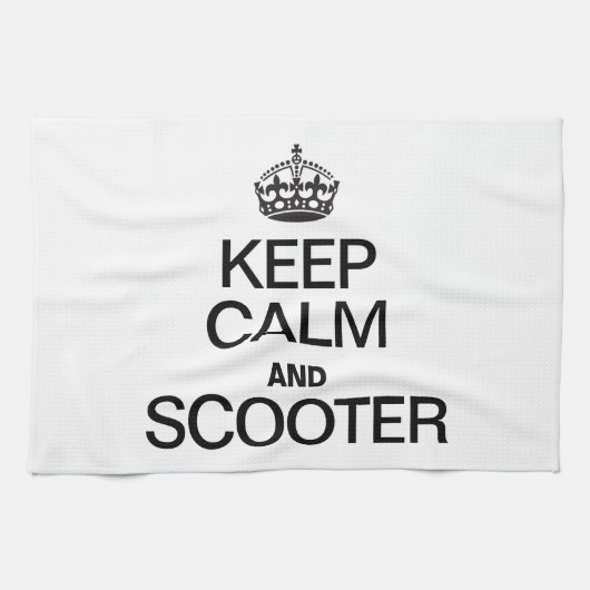 BLIJF RUSTIG EN SCOOTER THEEDOEK (Horizontaal)