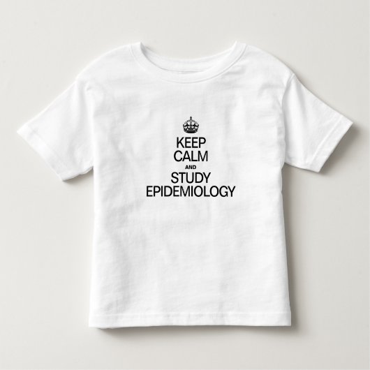 BLIJF RUSTIG EN STUDEER EPIDEMIOLOGIE KINDER SHIRTS (Voorkant)