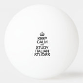 BLIJF RUSTIG EN STUDEER ITALIAANSE STUDIES PINGPONGBAL (Voorkant)