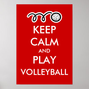 Blijf rustig en volleybal spelen   Vun-poster Poster